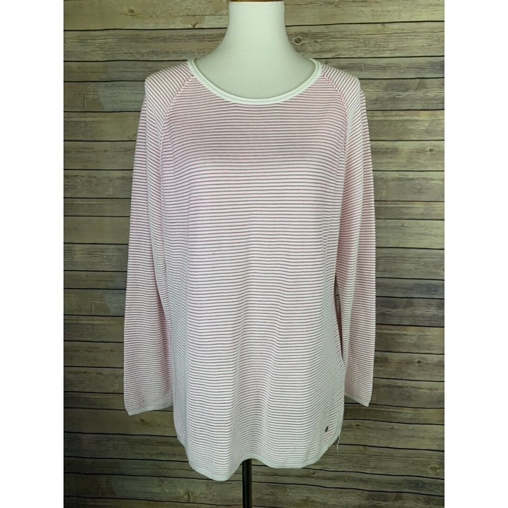 Orly NEW Womens Large Striped Top Long Sleeve